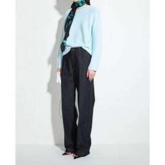 NEW CHRISTIAN WIJNANTS pelana wide leg denim trousers with crease in dark denim - Picture 1 of 4